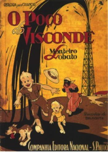 Cover (first edition, 1937) of Monteiro Lobato’ children book The Viscount’s well in favor of national oil policy