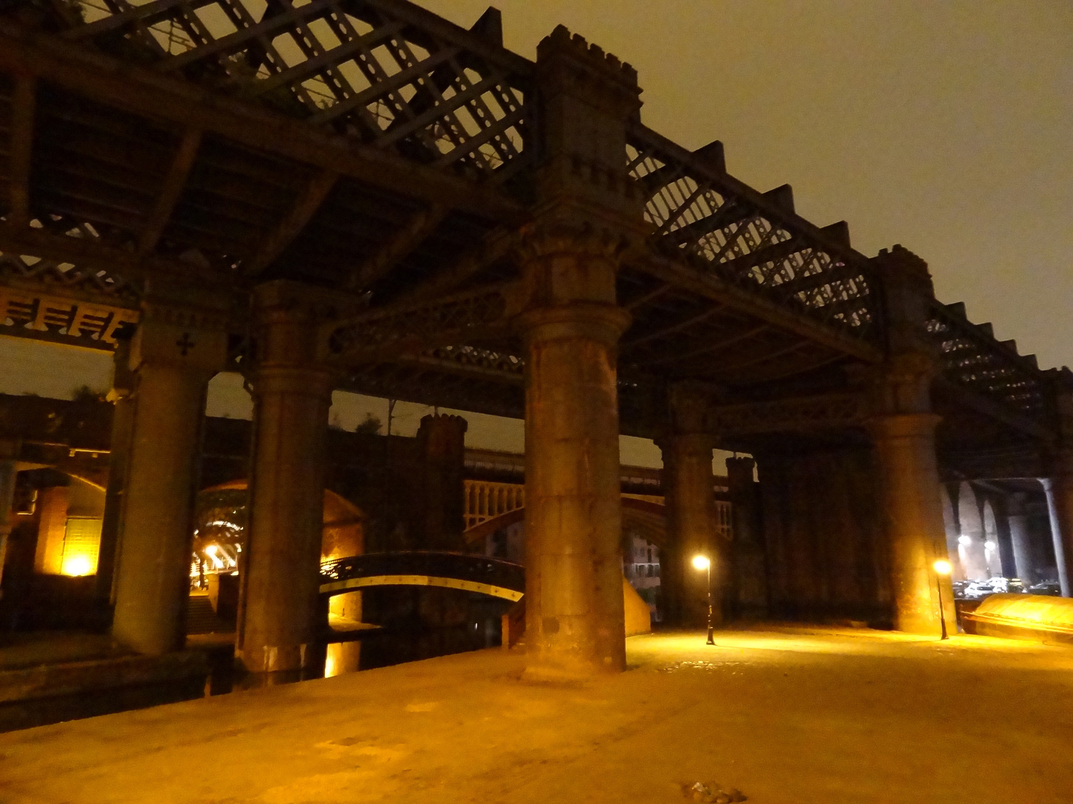 Castlefield and its sodium-tinged Victorian infrastructures. 